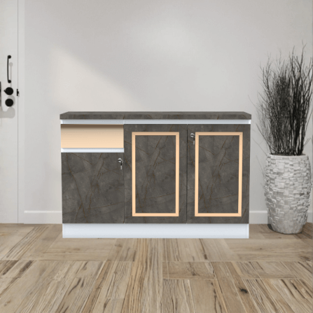 ตู้เตี้ย WISDOM DESIGN FURNITURE รุ่น GCS-121 120 ซม. สีขาว/บราวน์มาร์เบิ้ล_4